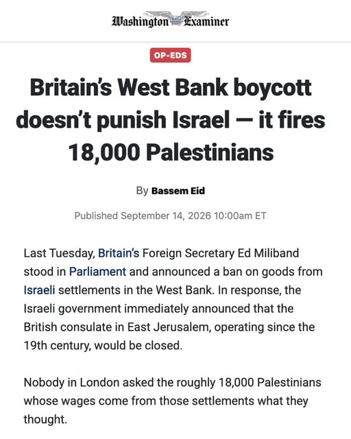 "Miliband says the measures target settlements, “not Israel.” Pat McFadden insisted the ban was specifically targeted at the expansion of…
