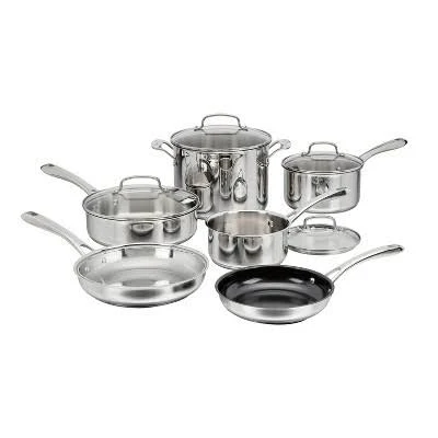 Cuisinart 10pc Classic Stainless Steel Cookware Set