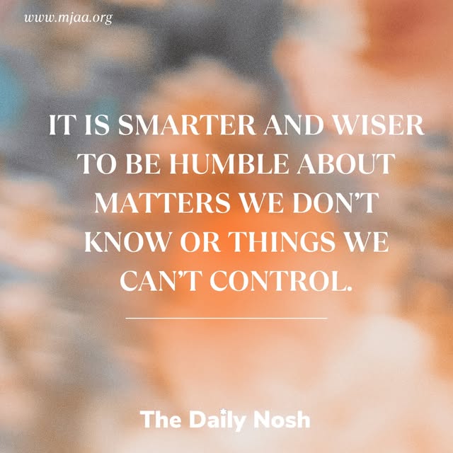 www.mjaa.org
The Daily Nosh by Joel Chernoff: Do not boast about tomorrow, for you do not know what a day may bring. (TLV) Proverbs 27:1…
