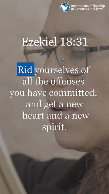The words of Ezekiel 18:31 remind us that God gives us the opportunity to begin again.

As the Jewish New Year approaches, may we each ta…