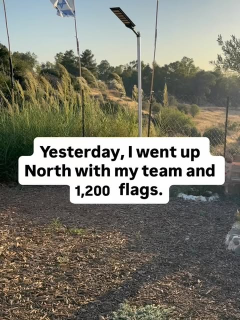 Today, I went up north with 1,200 Israeli flags to honor the 1,200 innocent lives lost on October 7th.
​One year after the massacre, past…