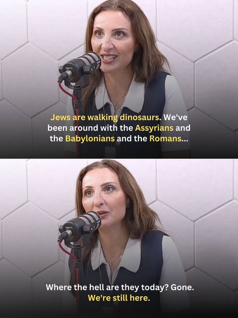 Jews are walking dinosaurs.🦕

We were here with the Assyrians, and the Babylonians, and the Romans. Where are they? All gone.

But we’re…