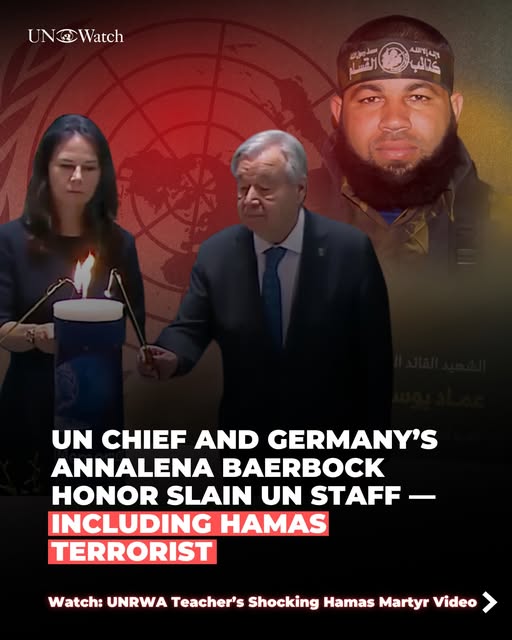 UN leaders lit an eternal flame for Imad El Samhouri, a longtime UNRWA school principal.

But he was a Hamas terrorist.

We call on UN Se…