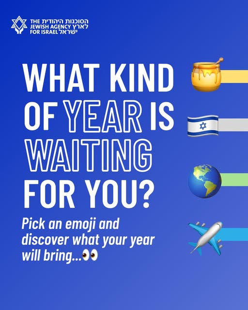 Which emoji did you pick...👀🍯🍎

From new journeys and sweet connections, to global Jewish community and discovering Israel, we hope t…