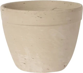 Planter's Round 10.25" x 8.75" White Terracotta Planter Indoor & Outdoor Planter 533700