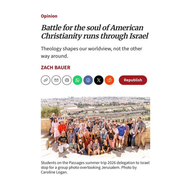 As support for Israel declines among younger Christians, especially Gen Z, it’s worth asking why - and more importantly, what actually ch…