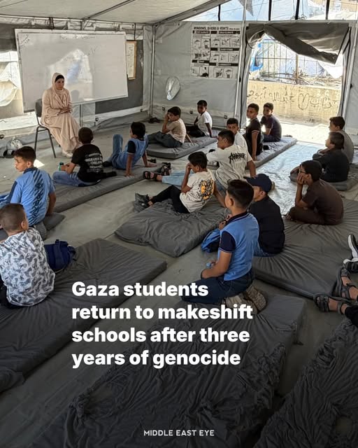 After three years of Israeli genocide deprived him of a formal education, 13-year-old Akram Helles is finally back in the classroom.

The…