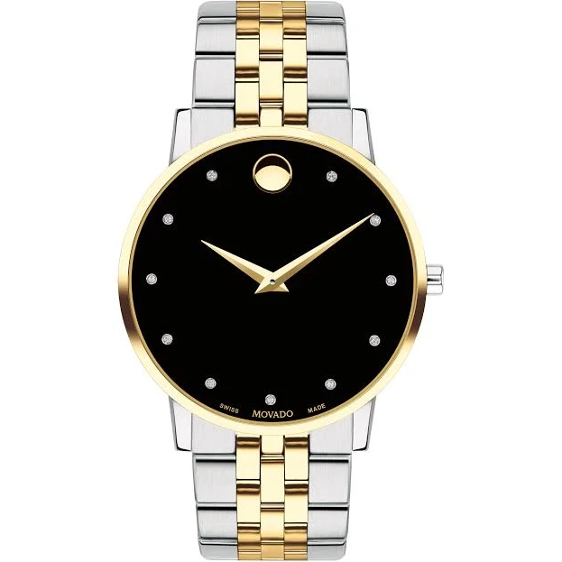 Movado.com Movado Men's Museum Classic Diamond- Index Stainless Steel Watch