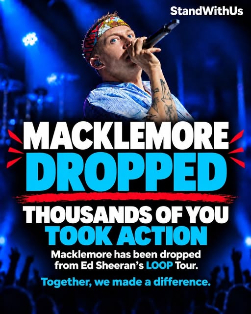 Your voice was heard!

Thousands of you took action, and Macklemore has now been dropped from the remainder of Ed Sheeran’s U.S. LOOP Tou…