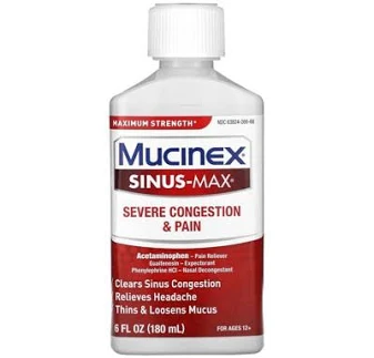 Mucinex Sinus-Max Severe Congestion Relief Liquid