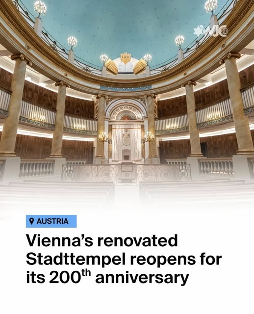 Vienna’s Stadttempel (City Prayer House) officially reopened for Jewish High Holidays! It follows a year of extensive renovations and mod…