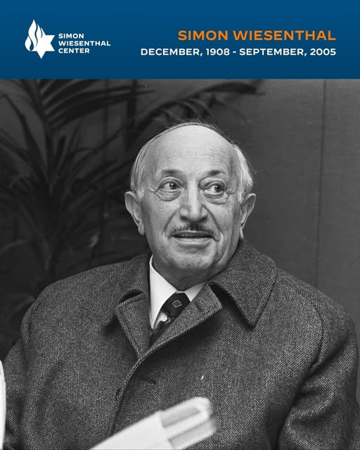 Today, we mark the yahrzeit of Simon Wiesenthal and reflect on the enduring legacy of the man whose name the Simon Wiesenthal Center prou…
