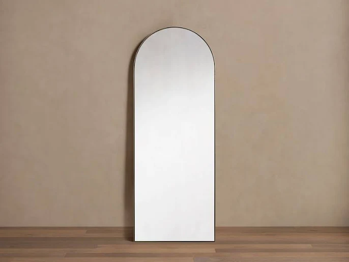 Arhaus Lira Arch Floor Mirror In Metal by Arhaus