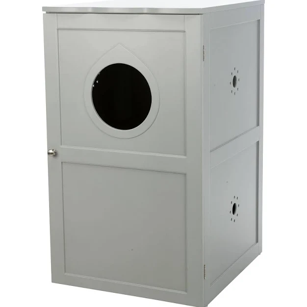 TRIXIE 2 Story Cat Litter Box Enclosure Hidden Litter Indoor Cat Furniture Accent Table