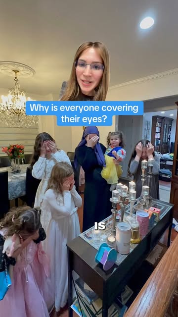 Why do Jewish women cover their eye when the say a blessing over the shabbos candles? #candles #shabbos #blessings #jewish