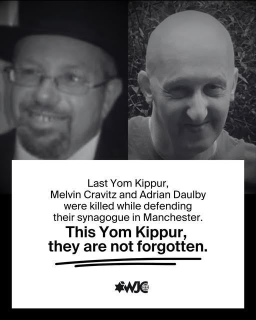 Last Yom Kippur, two Jewish men were killed while defending their community at the Heaton Park Hebrew Congregation synagogue in Mancheste…