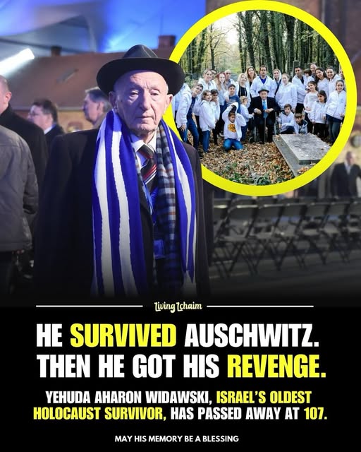 Yehuda Aharon Widawski, Israel’s oldest Holocaust survivor, has passed away at 107.

Born in Poland in 1919, he survived the Lodz Ghetto,…