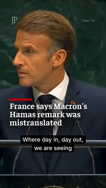 French source says Macron's Hamas remark was mistranslated

A French diplomatic source says that Macron's UN comment on Hamas in the West…