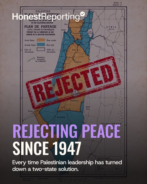 1947. 1967. 1993. 2000. 2007.

Decades of talks, unprecedented concessions, and five direct opportunities for statehood. All rejected by…