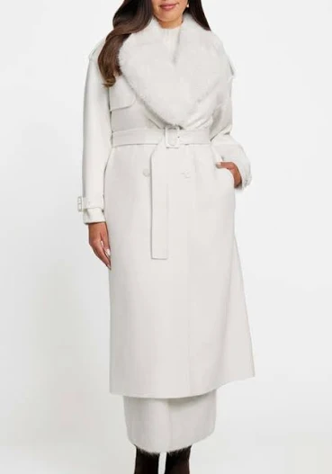 Nordstrom MARCIANO Ella Double-Breasted Wool Blend Coat