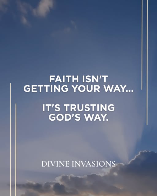 Pray boldly.

Trust completely.

Leave the outcome to God.

Faith isn't demanding our will.

It's trusting His.

Whatever you're carrying…