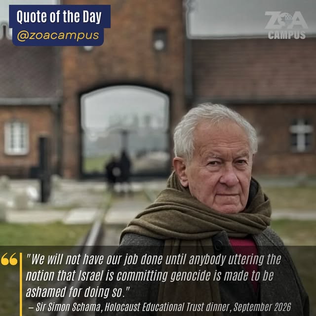 Historian Sir Simon Schama delivered this line at the Holocaust Educational Trust's annual appeal dinner in London, in front of governmen…