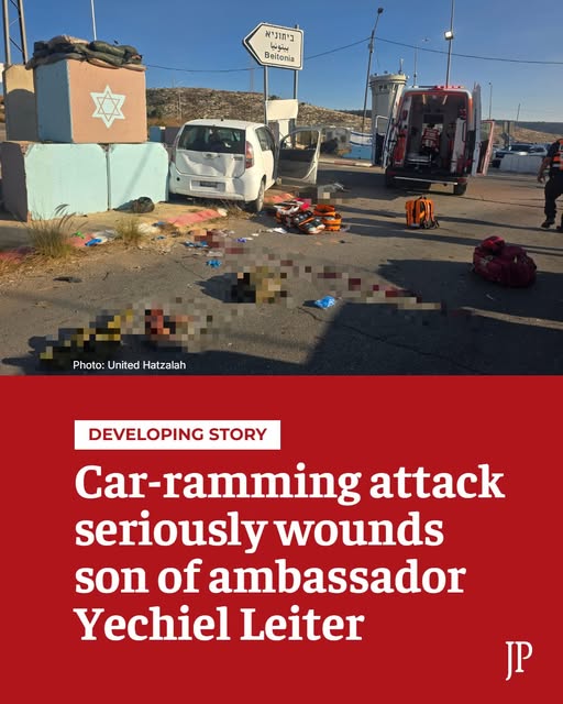 Ambassador's son seriously wounded in checkpoint ramming attack

Neria Leiter, an American citizen and son of Israel's ambassador to the…