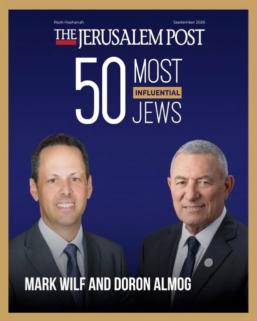 We are proud to congratulate Mark Wilf, Chairman of the Board of Governors, and Maj. Gen. (res.) Doron Almog, Chairman of the Executive,…