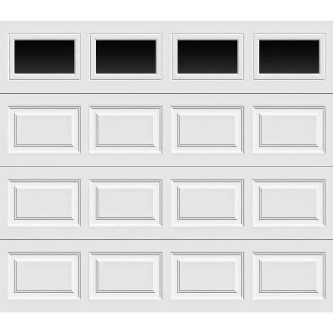 Clopay Classic Steel Short Panel 9 ft x 7 ft Insulated 6.5 R-Value White Garage Door with Windows