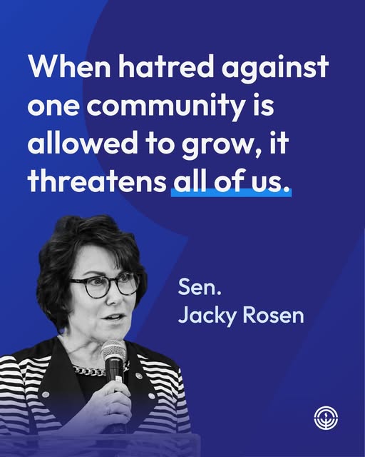 No one should have to ask where the exits are before they pray. But that's the reality Sen. Jacky Rosen described on the Senate floor bef…