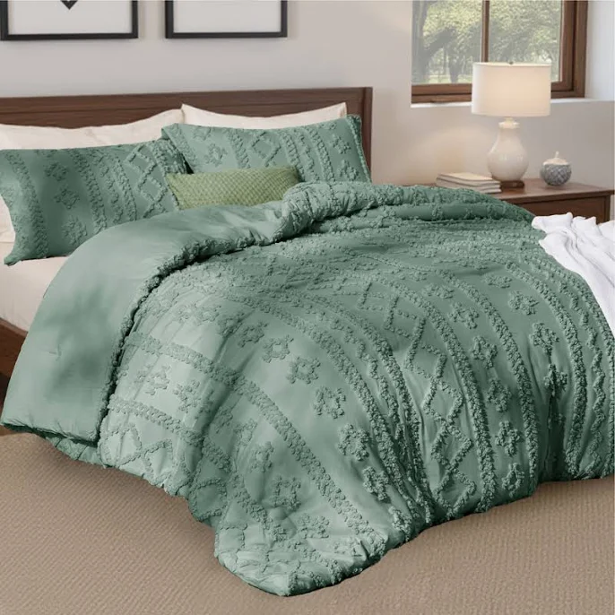 Bedsure Tufted Boho Comforter Set