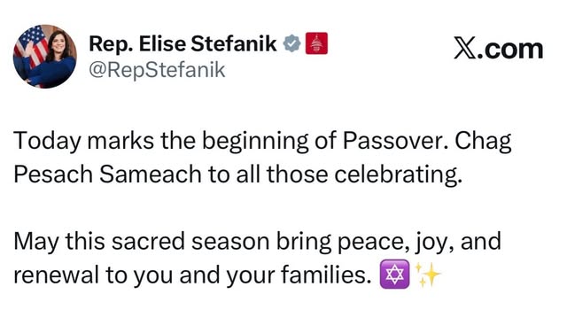 Today marks the beginning of Passover. Chag Pesach Sameach to all those celebrating.

May this sacred season bring peace, joy, and renewa…