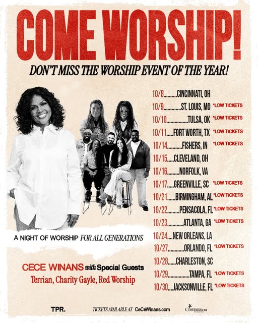 I’m so excited for the COME WORSHIP! Tour, and I can’t believe how quickly some of these nights are filling up! 🤍 I’ll be joined by @cha…