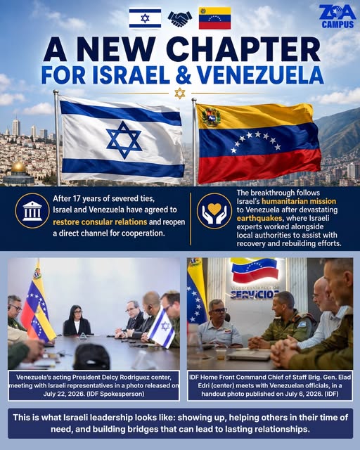 After 17 years of severed ties, Israel and Venezuela have agreed to restore consular relations and reopen direct channels of communicatio…