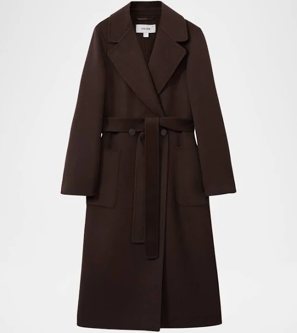 Neiman Marcus Reiss Women's Lucia Wool Blend Double Breasted Coat