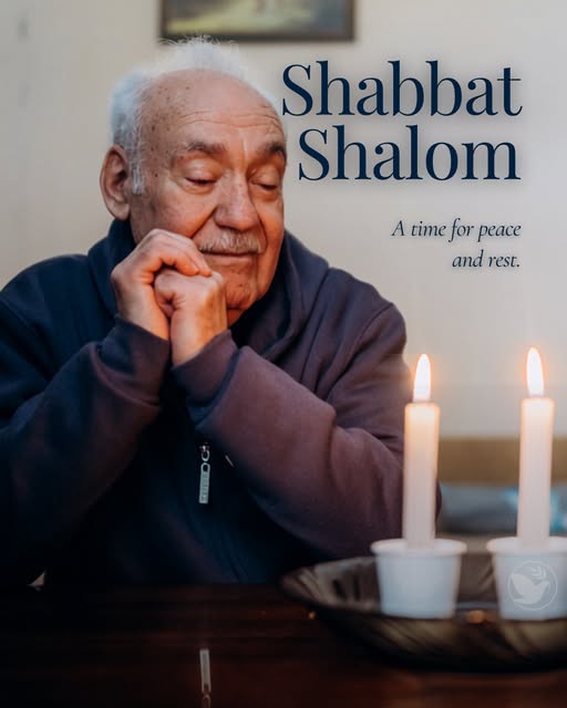 Shabbat Shalom.

As the candles are lit, light fills the home.
Peace fills the heart.
Tonight, families gather. Prayers are whispered. Ho…