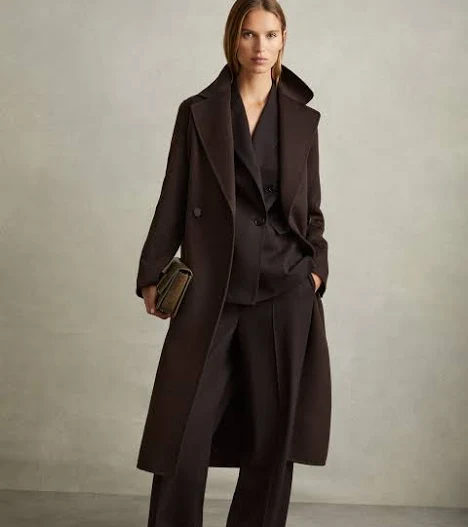Reiss Reiss Women's Lucia Double-Breasted Wool-Blend Coat