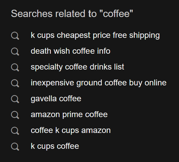 Related searches overview