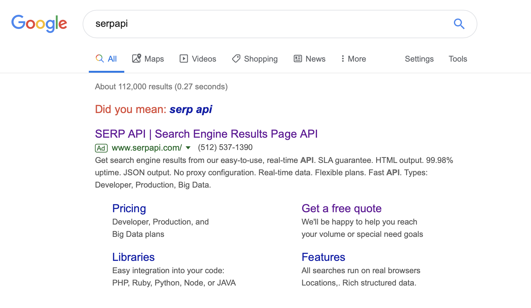 Google Spell Check API SerpApi Google Spell Check API SerpApi
