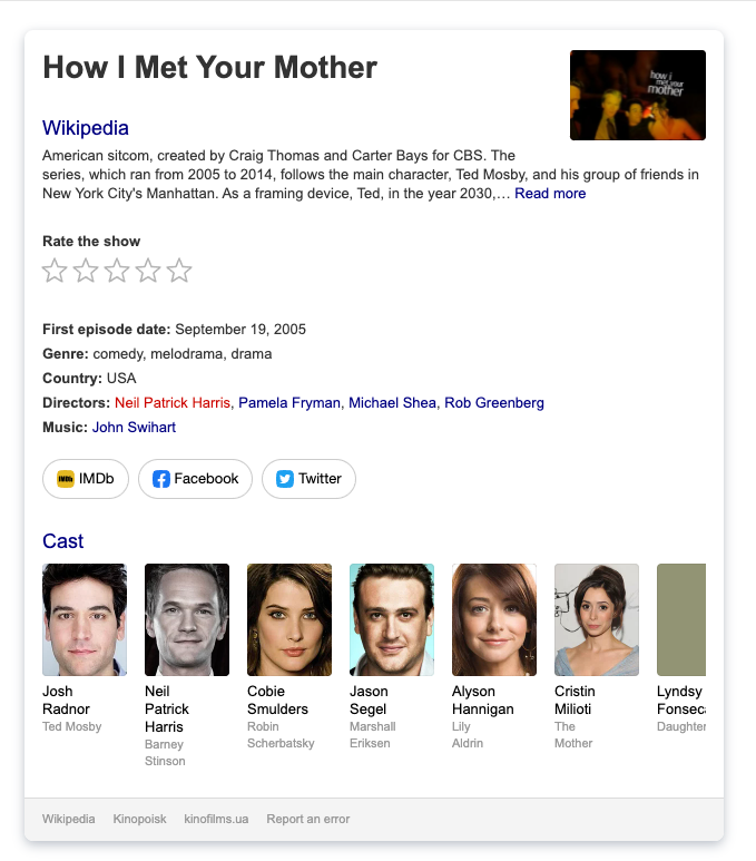 Results for: How i met your mother